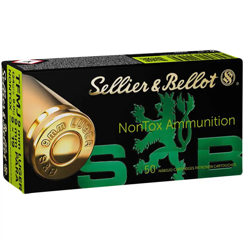 S & B 9mm Luger TFMJ NonTox 115gr (50 Schuss)